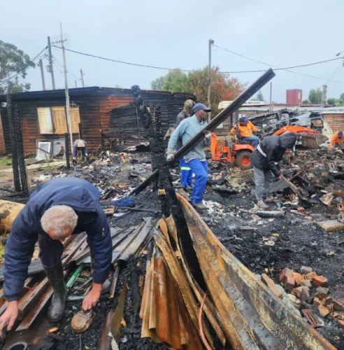 Kays Community Gallery- cleaning up after the fire